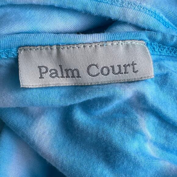 Tie Dye Summer Dress Womens S Teal White Sequins Tie Back Boho Colorful Festival - Picture 8 of 14